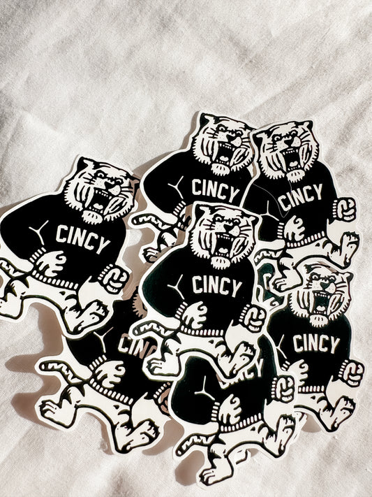 cincy tiger mascot sticker