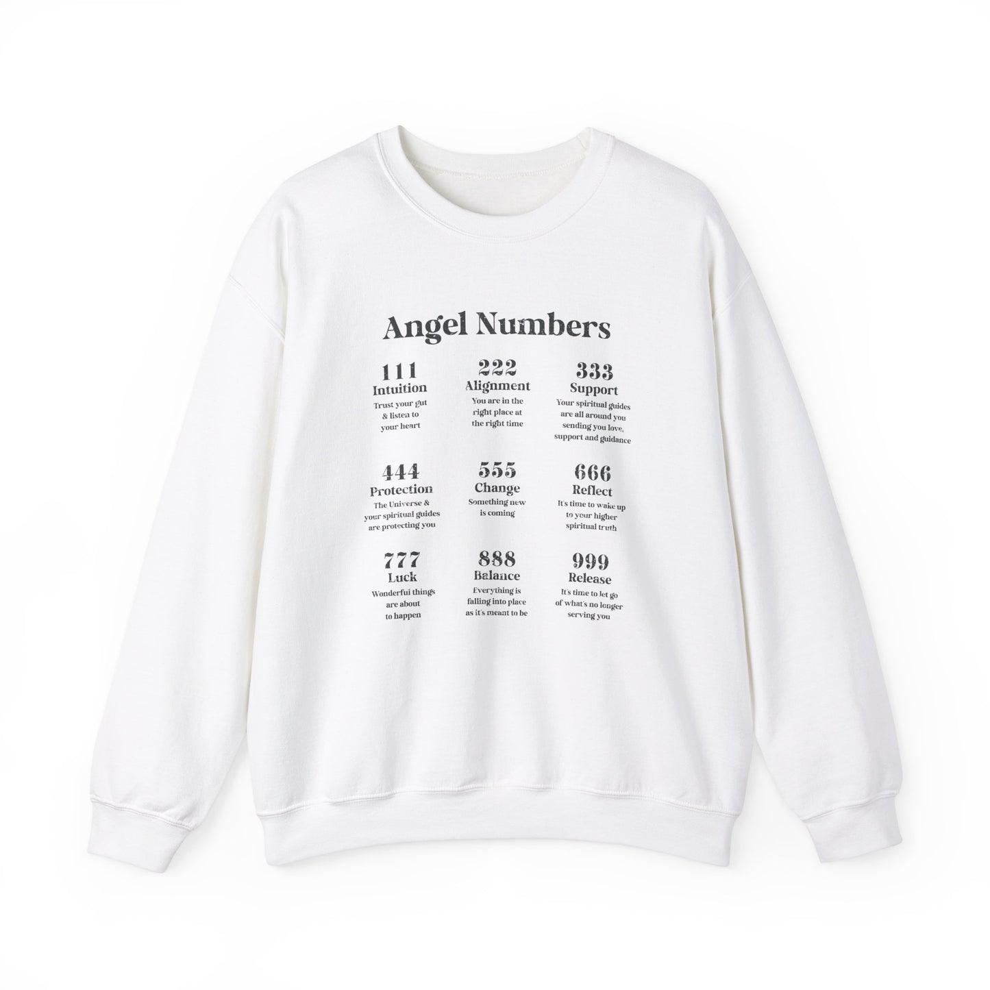 angel numbers crewneck