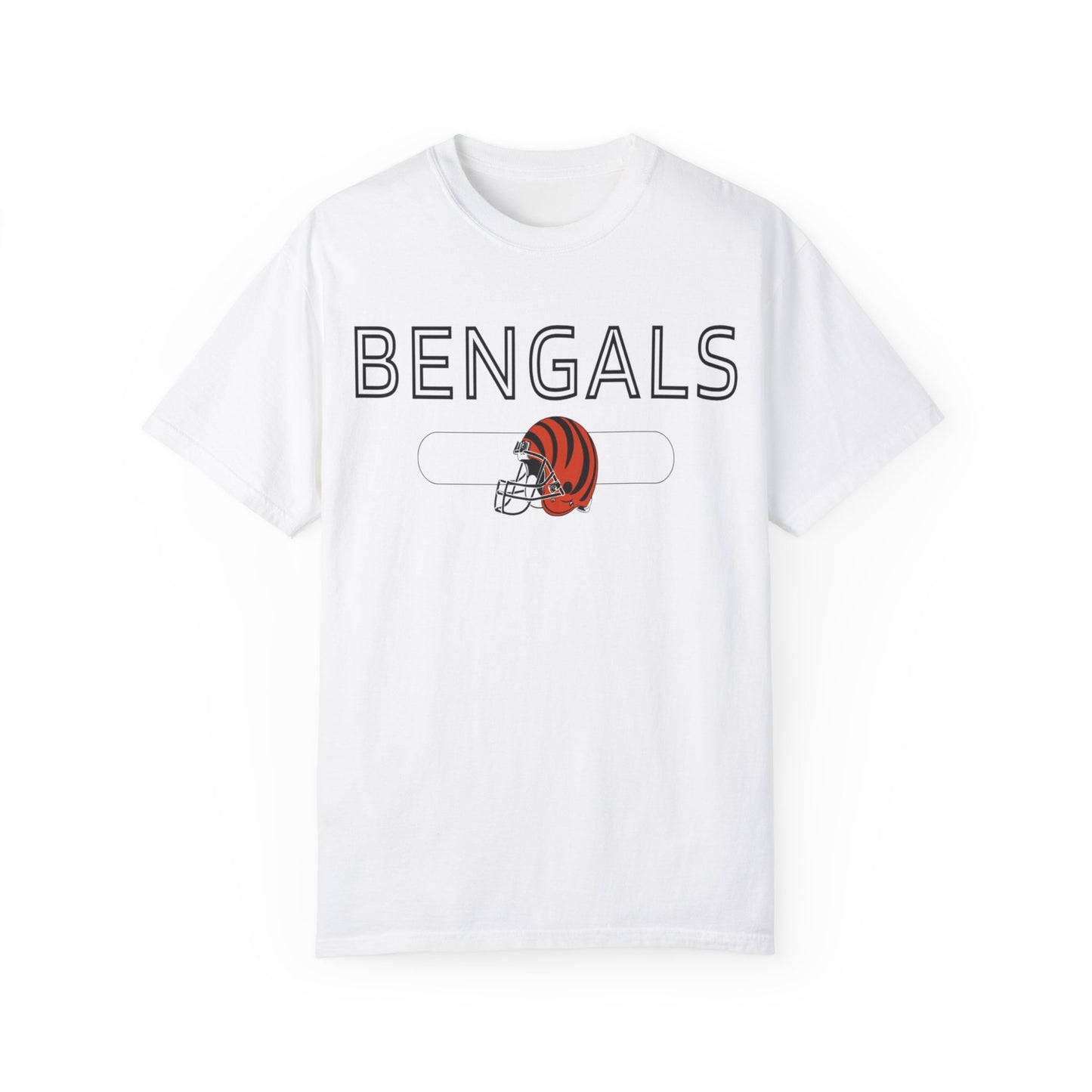 Bengals Helmet- Comfort Colors T-shirt