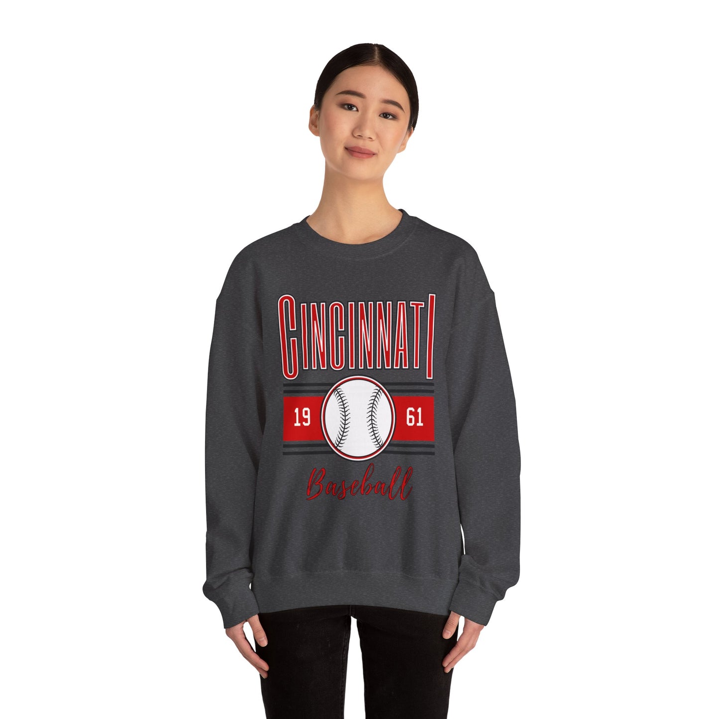 Cincinnati Reds Baseball- Crewneck Sweatshirt