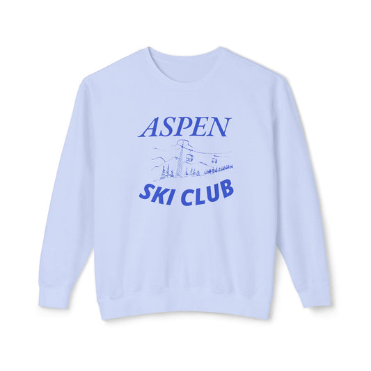 Aspen Ski Club -Lightweight Comfort Colors Crewneck Sweatshirt