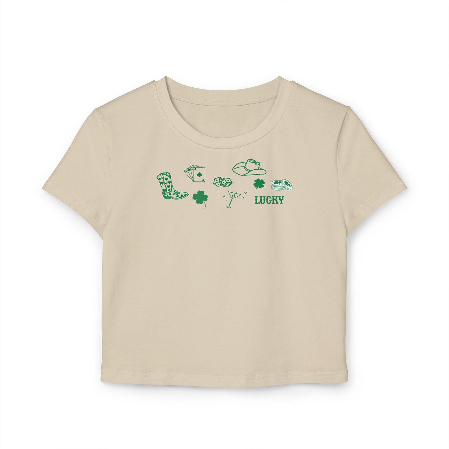 Lucky Collage , Women's Baby Tee