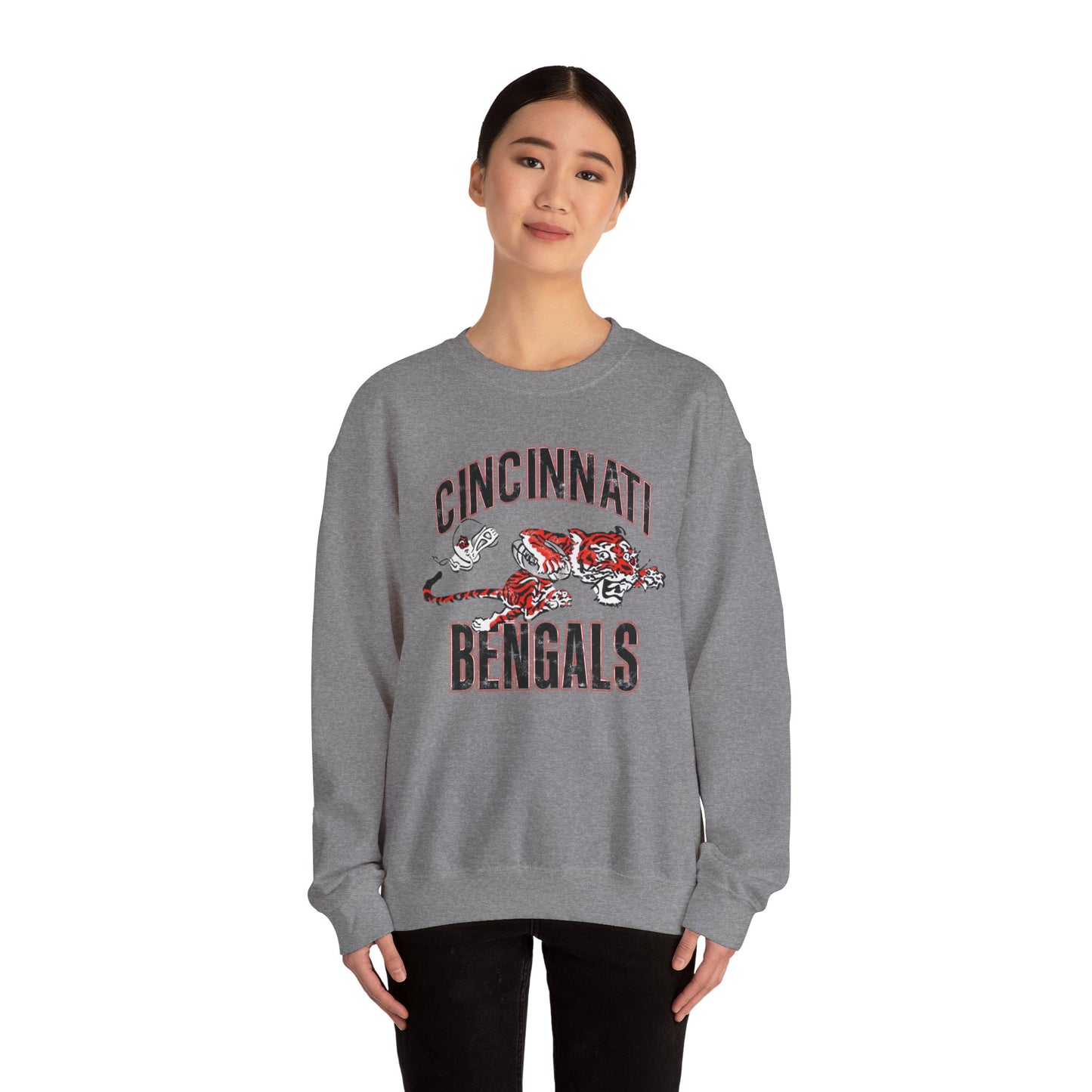 Vintage Bengals Mascot- Crewneck Sweatshirt