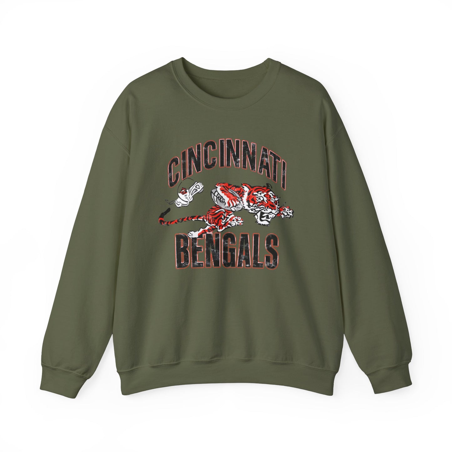 Vintage Bengals Mascot- Crewneck Sweatshirt