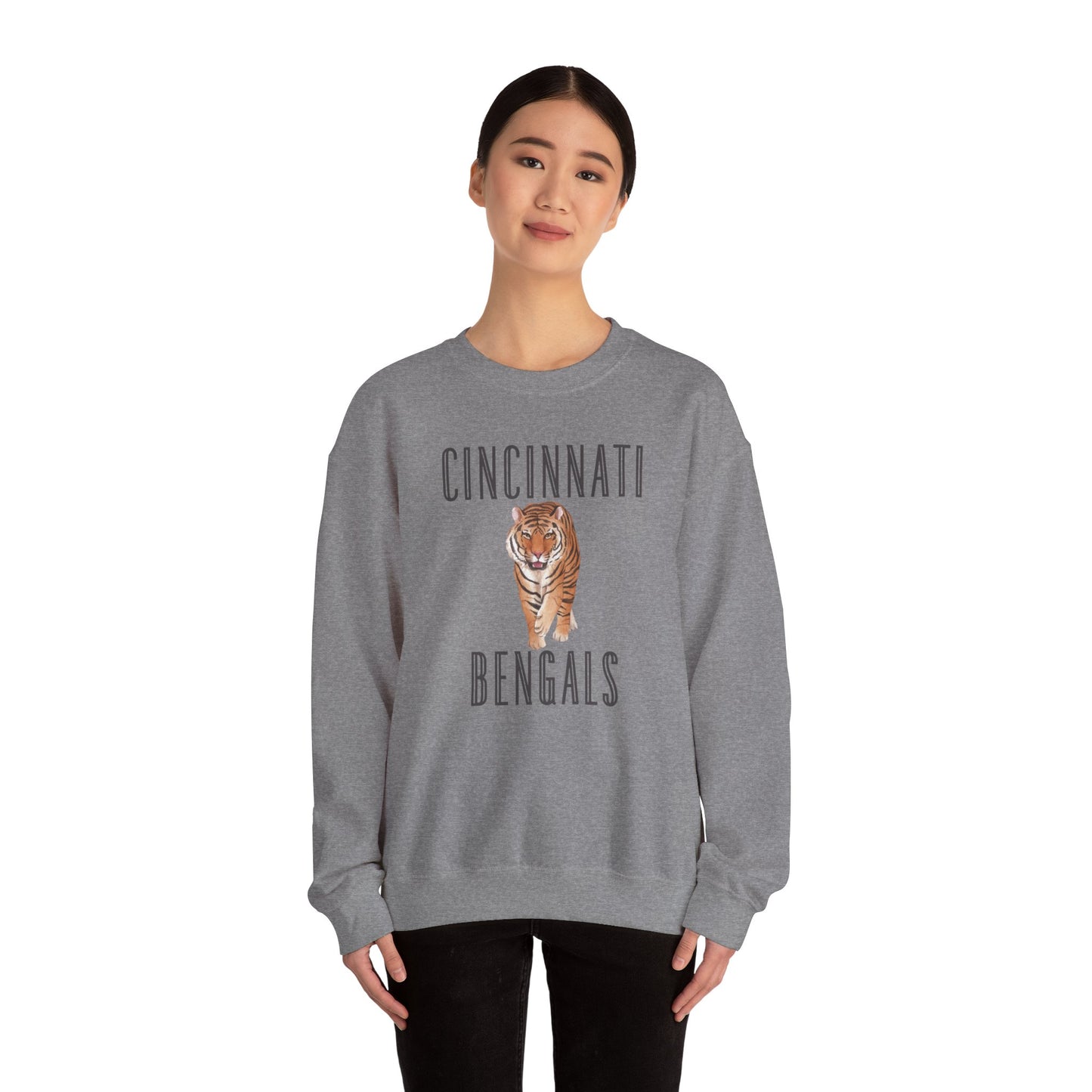 Cincy Bengals Tiger- Crewneck Sweatshirt