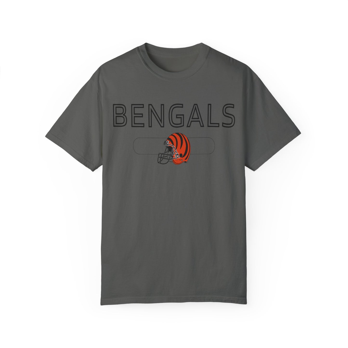 Bengals Helmet- Comfort Colors T-shirt