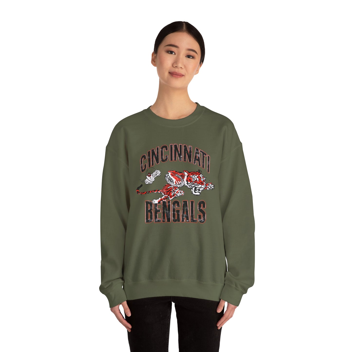 Vintage Bengals Mascot- Crewneck Sweatshirt