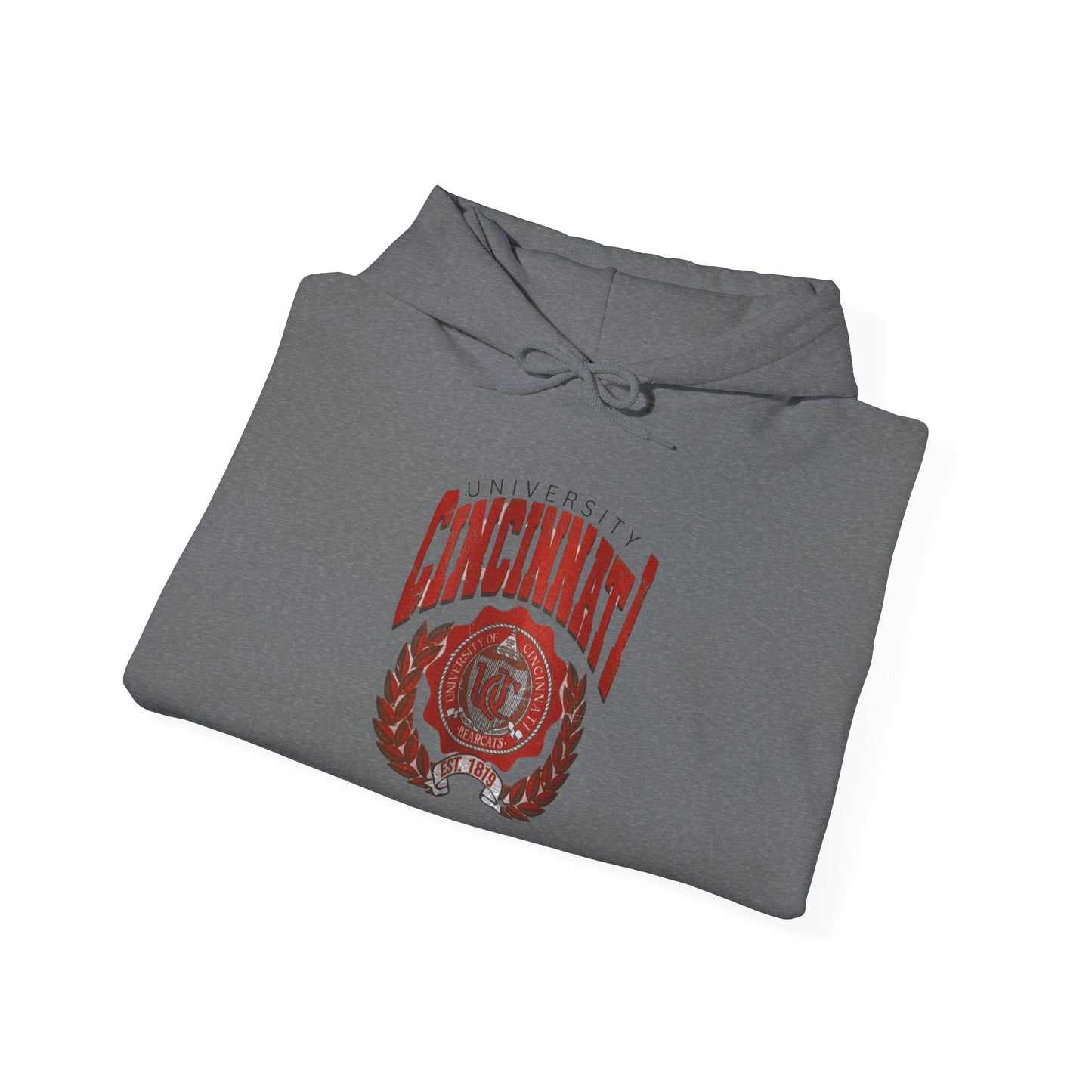 Distressed Uni of Cincinnati -Hooded Sweatshirt