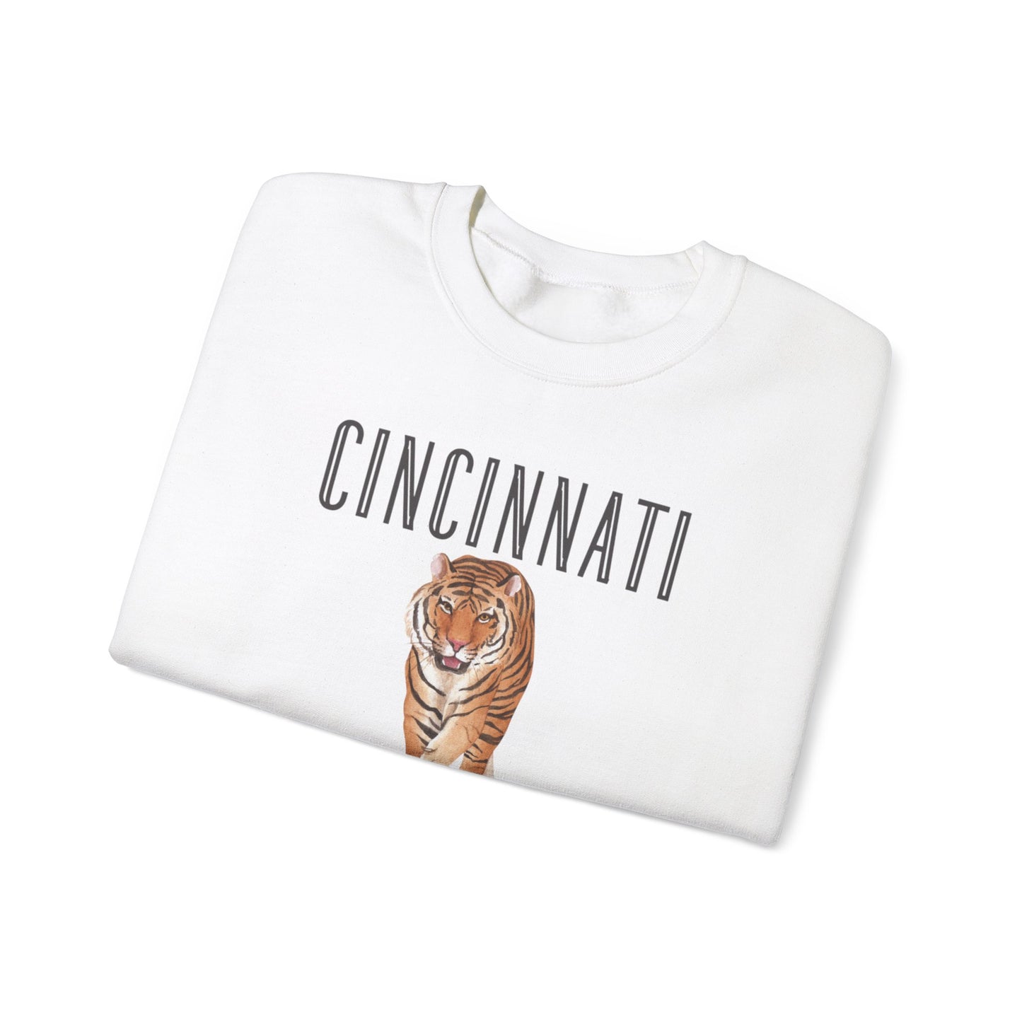 Cincy Bengals Tiger- Crewneck Sweatshirt