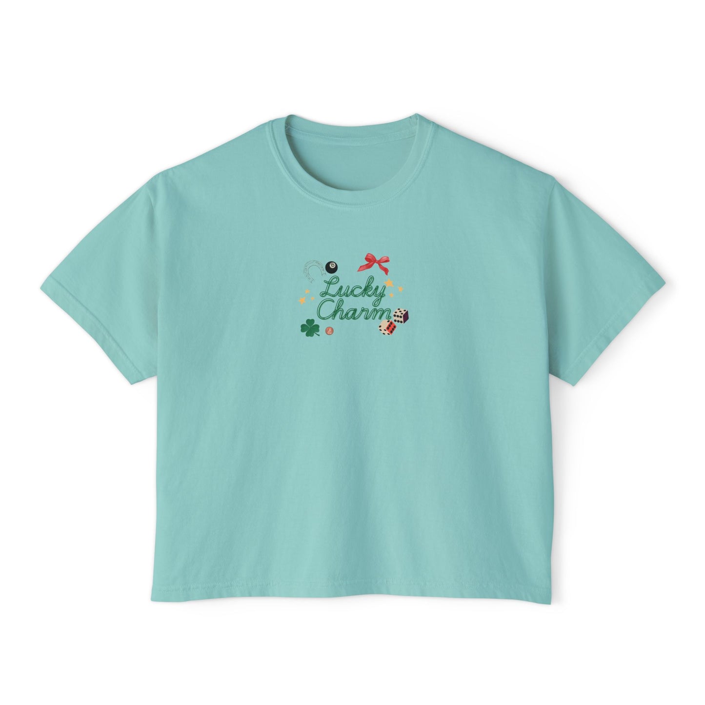 Lucky Charms Women's Boxy Tee - Casual St. Patrick's Day T-Shirt