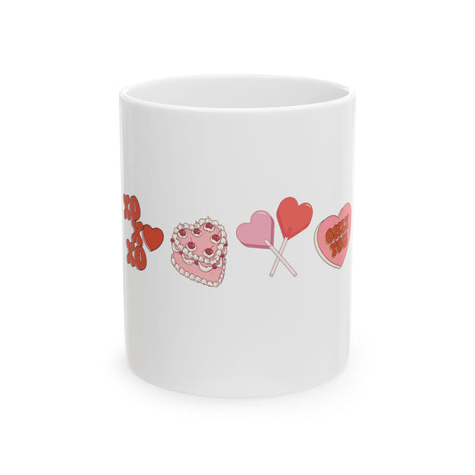 XOXO Ceramic Mug, (11oz, 15oz)