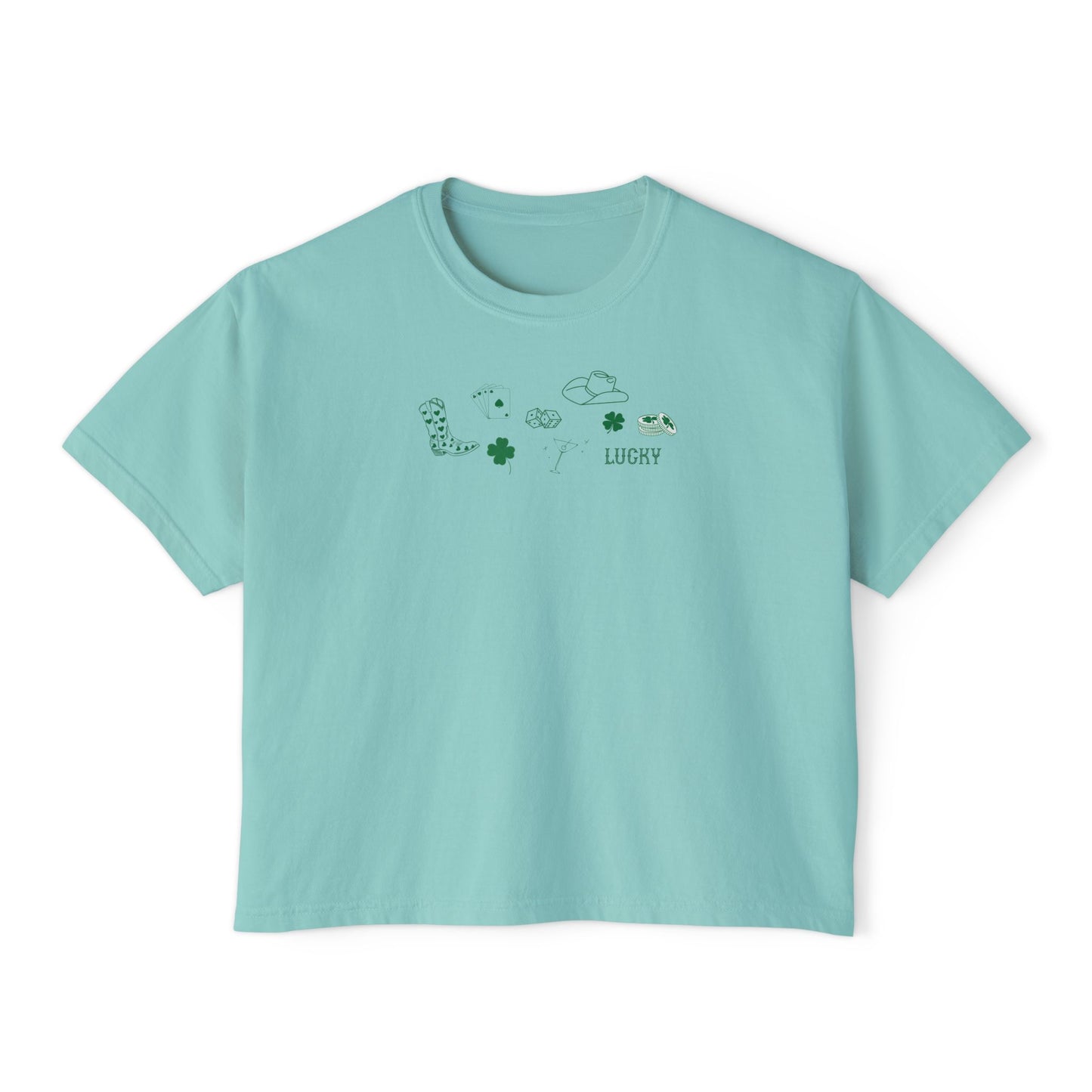 Lucky Collage, Women’s Lucky Boxy Tee