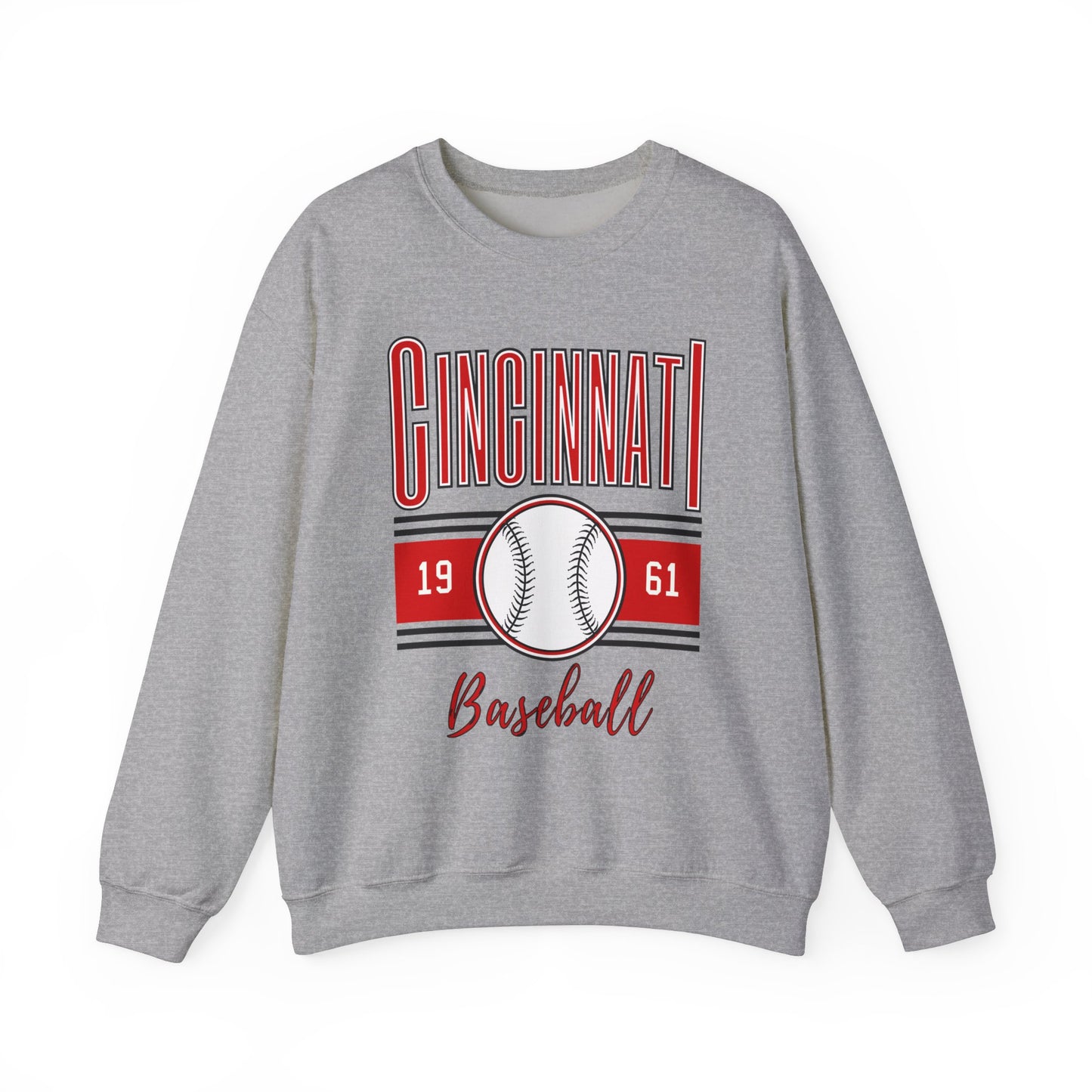 Cincinnati Reds Baseball- Crewneck Sweatshirt