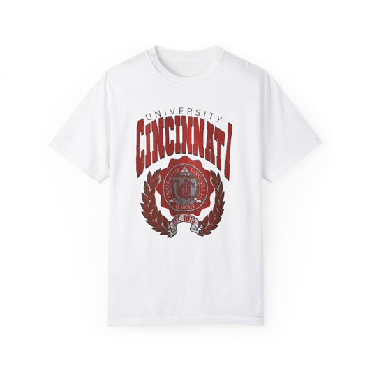 Distressed Uni of Cincinnati- Comfort Colors T-shirt