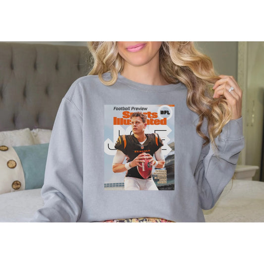 sports magazine burrow crewneck