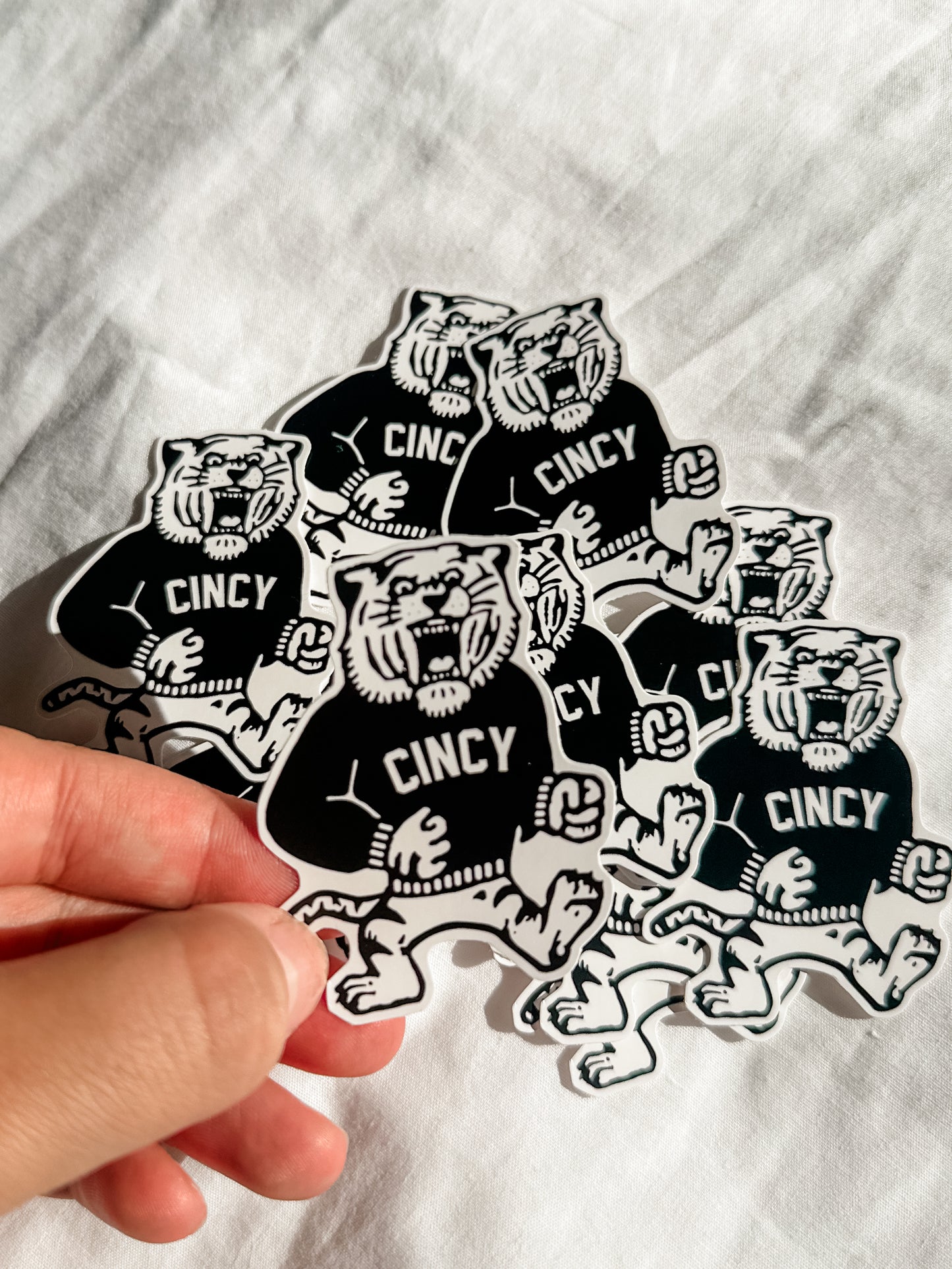 cincy tiger mascot sticker