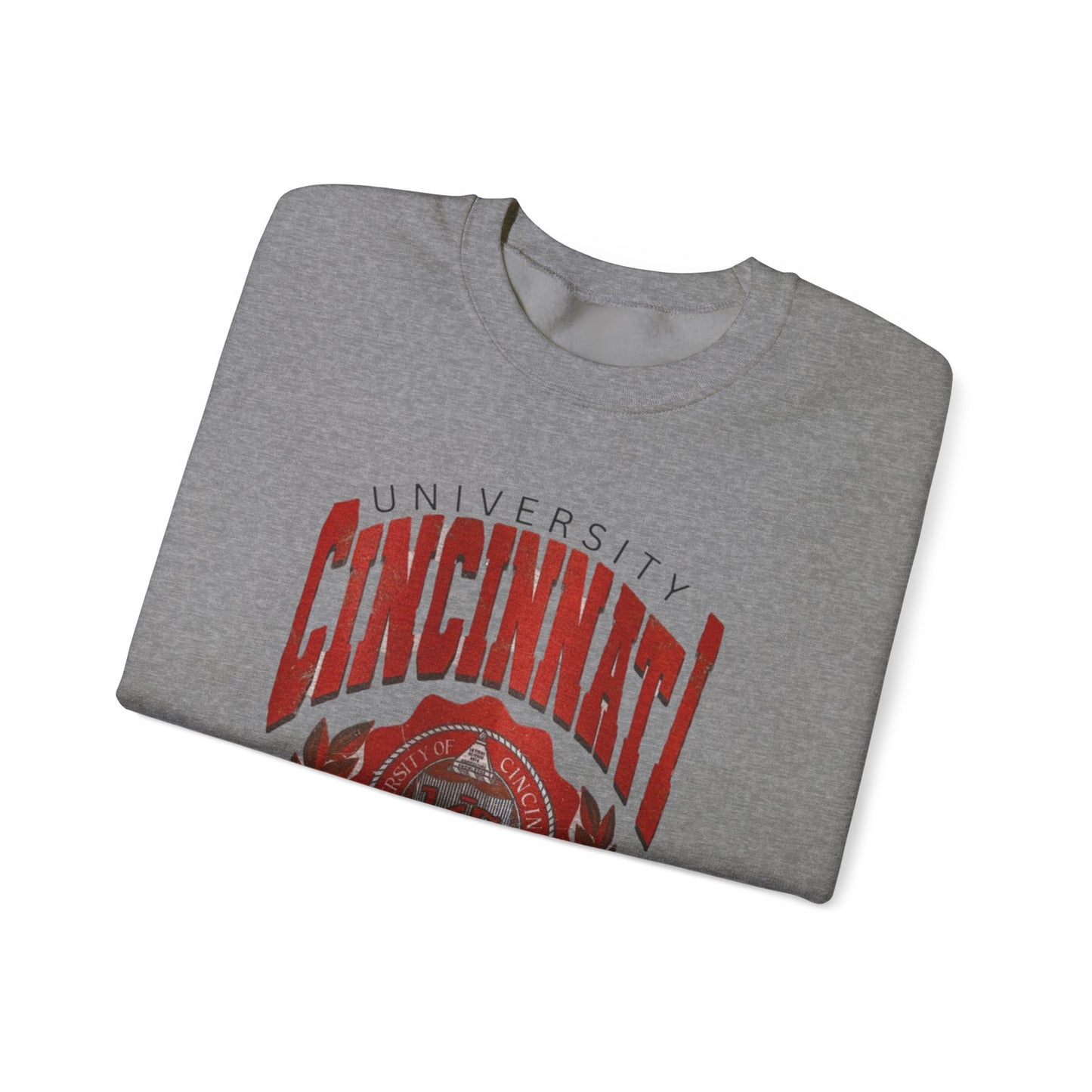 Distressed Uni of Cincinnati -Crewneck Sweatshirt