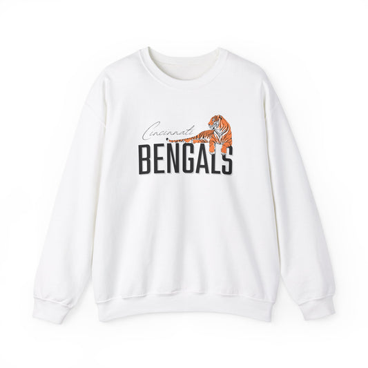 Cincinnati Bengals Tiger -Crewneck Sweatshirt