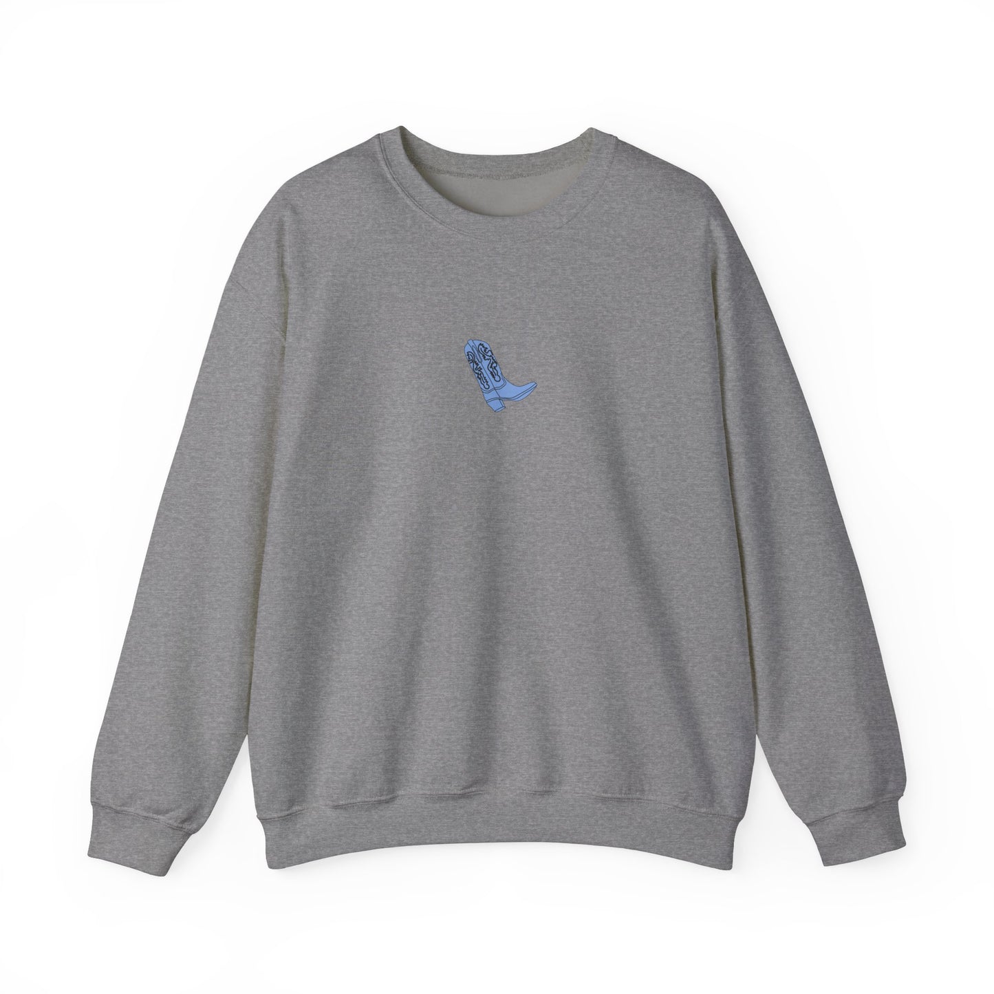 Blue Cowboy Boot- Crewneck Sweatshirt