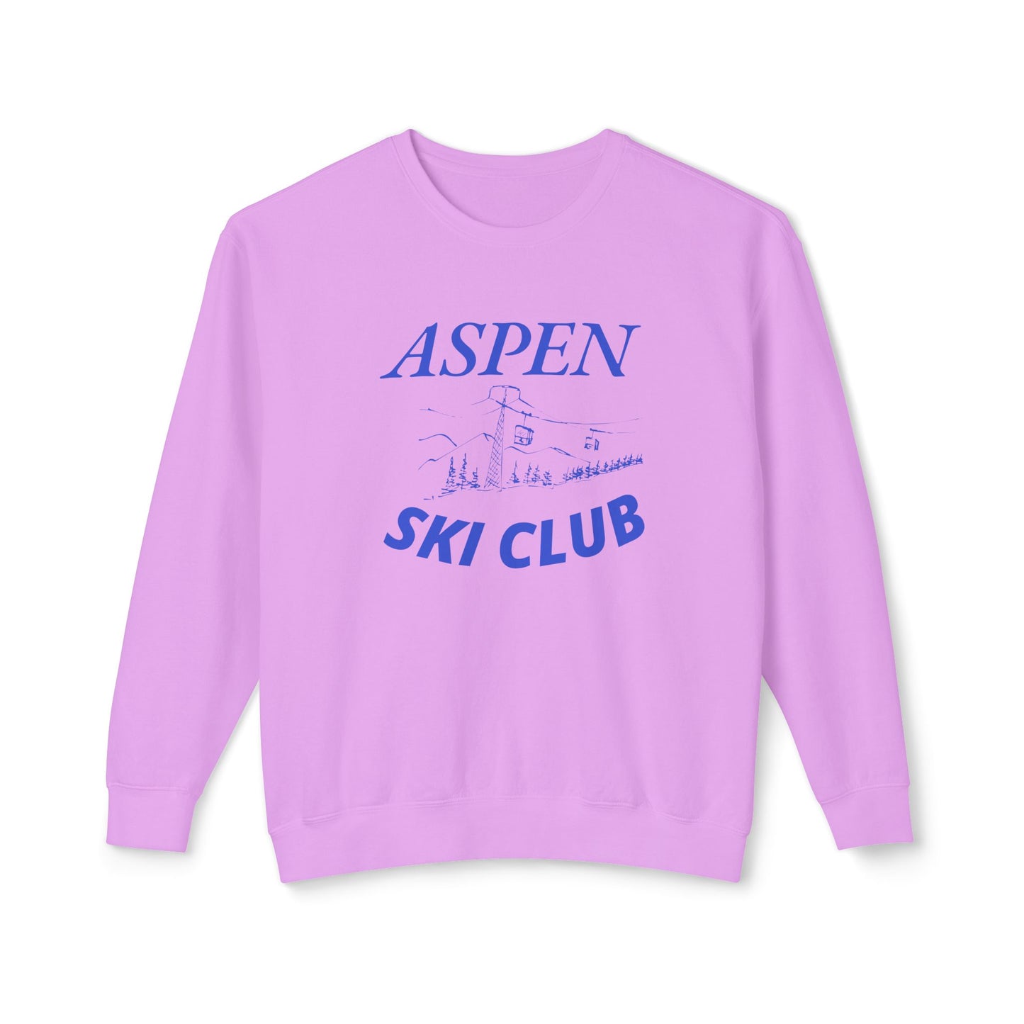 Aspen Ski Club -Lightweight Comfort Colors Crewneck Sweatshirt