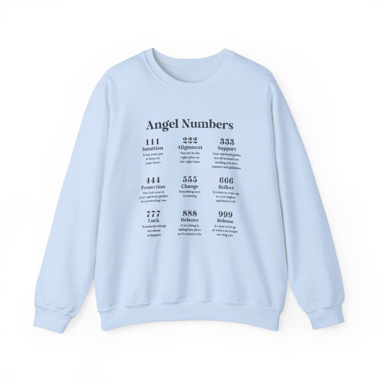 angel numbers crewneck