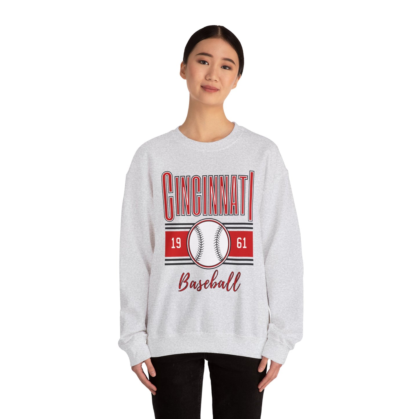 Cincinnati Reds Baseball- Crewneck Sweatshirt