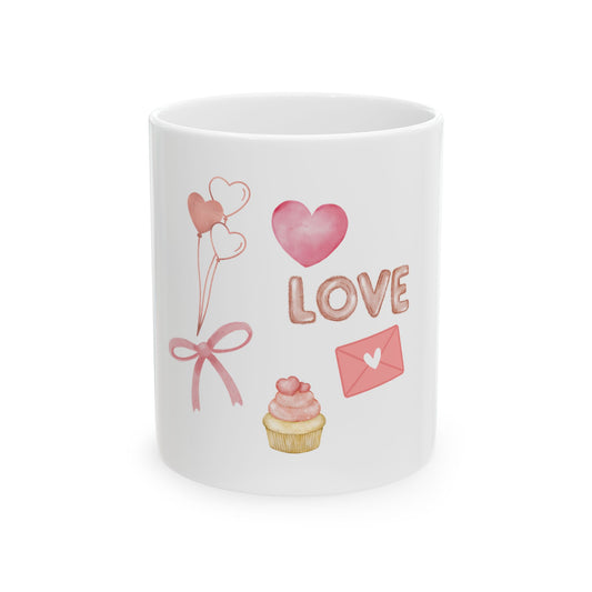 Valentine's Collage Ceramic Mug, (11oz, 15oz)