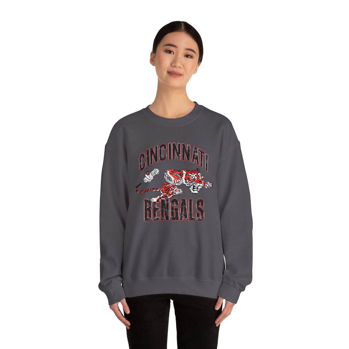 Vintage Bengals Mascot- Crewneck Sweatshirt