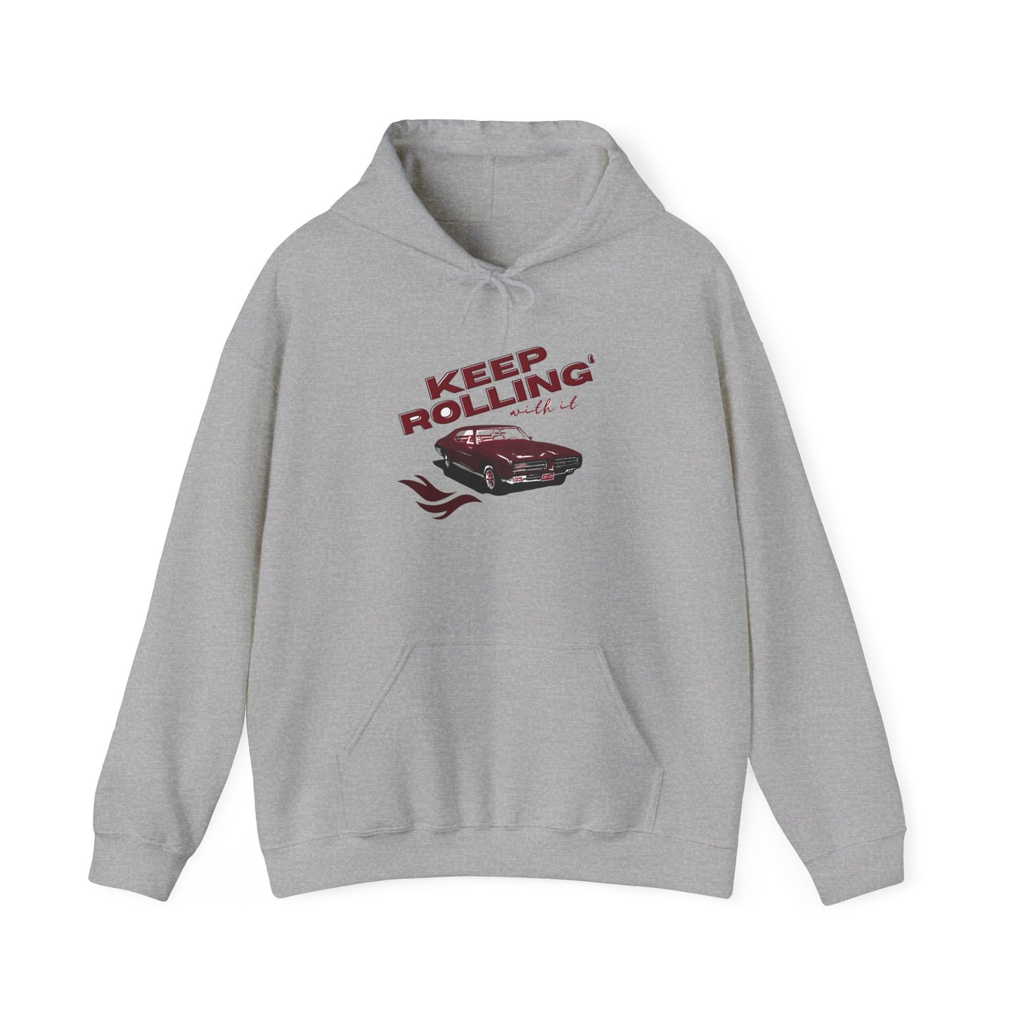 Keep Rolling Vintage Car- Hooded Sweatshirt