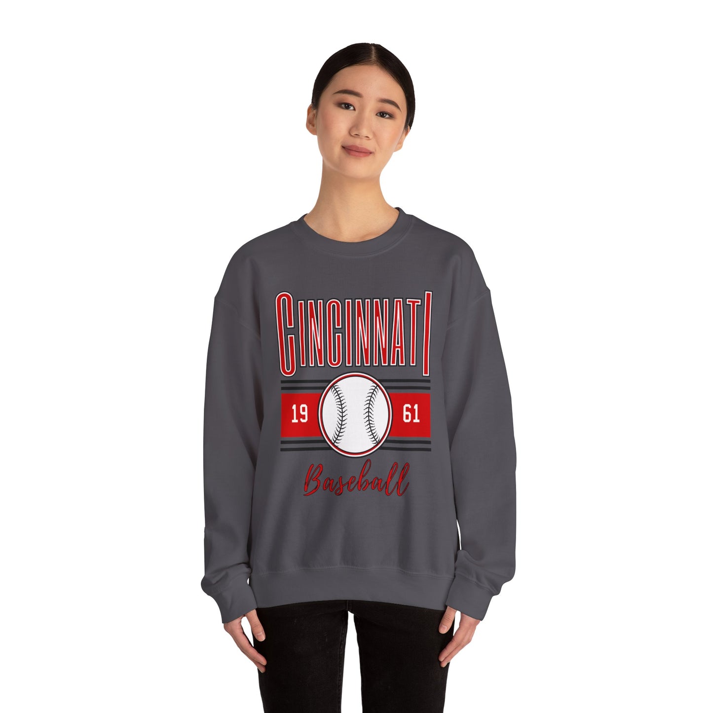 Cincinnati Reds Baseball- Crewneck Sweatshirt