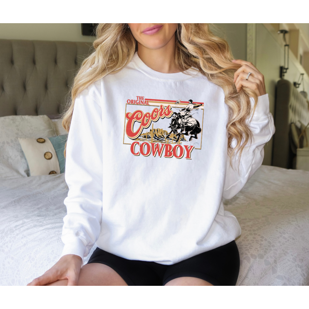 coors cowboy crewneck