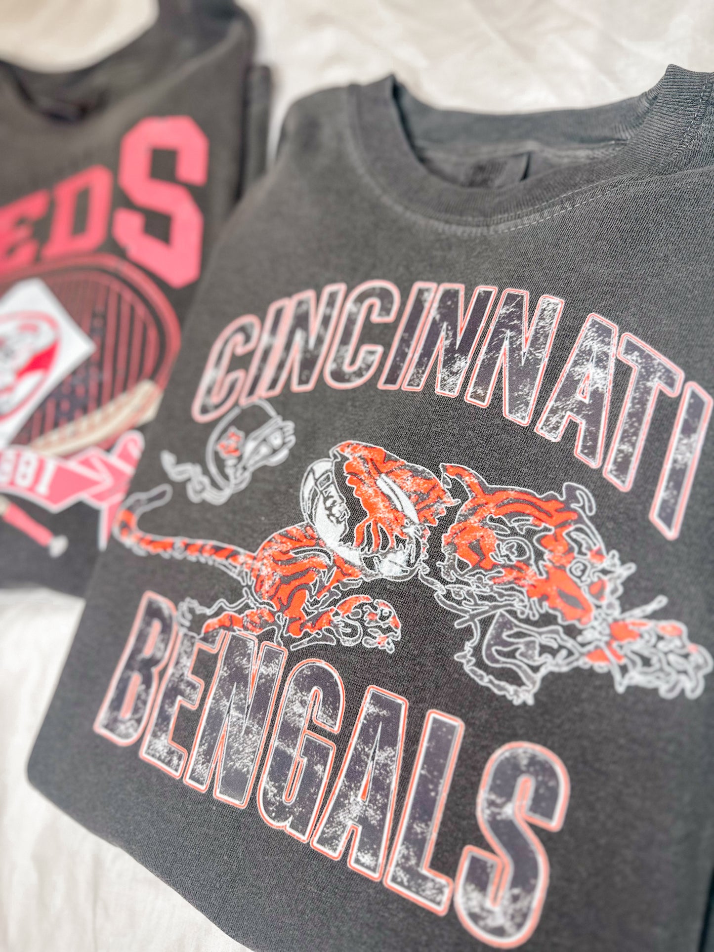 vintage bengals distressed tshirt