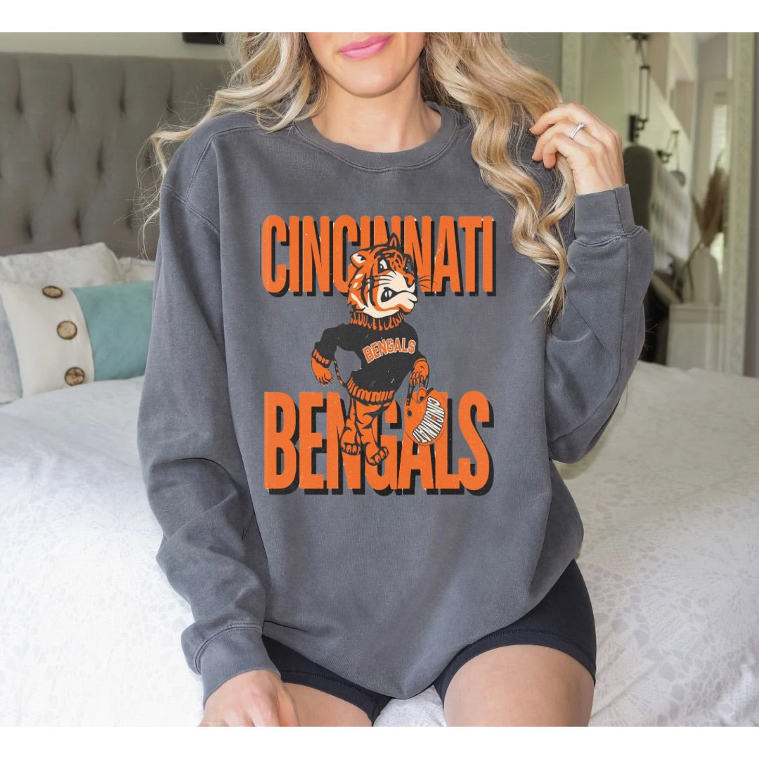 bengals vintage mascot crewneck